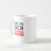 Mug Fier D'Enseigner Les Apprenants Multilingues Pour (Devant gauche)