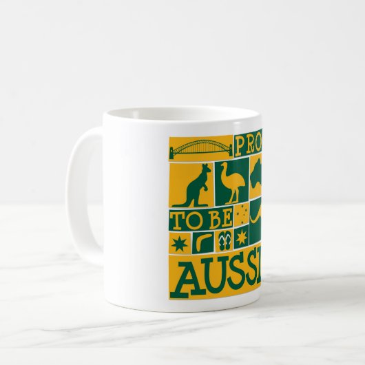 Mug Fier d'être Australien (Devant gauche)