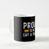 Mug Fier D'Être Gay Et Black Pride Mois 2025 (Devant gauche)