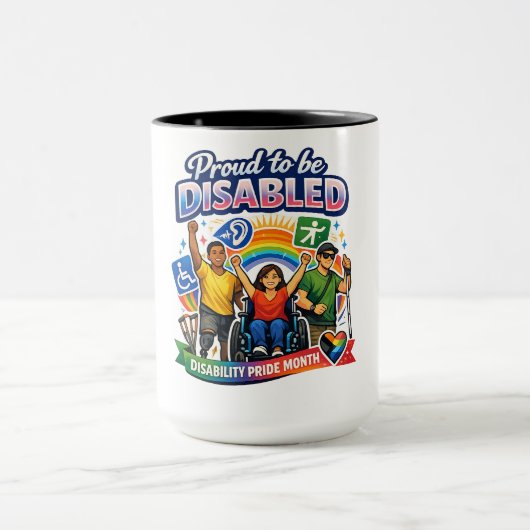 Mug Fier d'être handicapé (Centre)