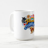 Mug Fier d'être handicapé – Conception graphique d'aut (Devant gauche)