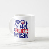 Mug Fier d'être un Américain (Devant gauche)