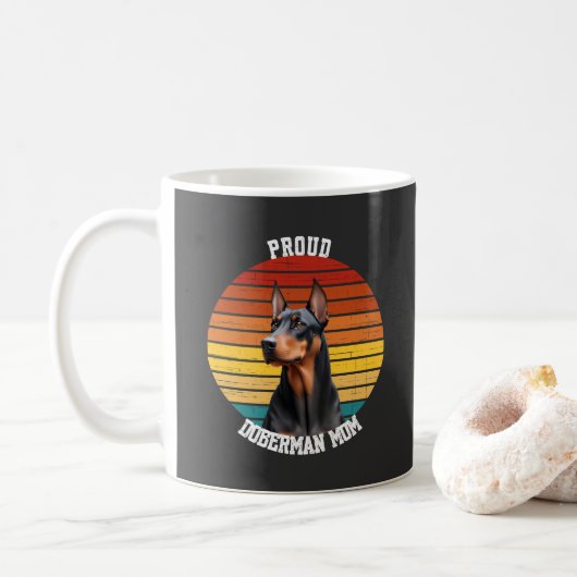 Mug Fier Doberman Maman (Avec donut)