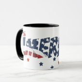 Mug Fier drapeau américain et drapeau américain (Devant gauche)