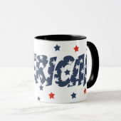 Mug Fier drapeau américain et drapeau américain (Devant droit)