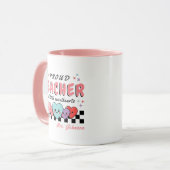 Mug Fier enseignant de l'amour Saint Valentin rose (Devant gauche)