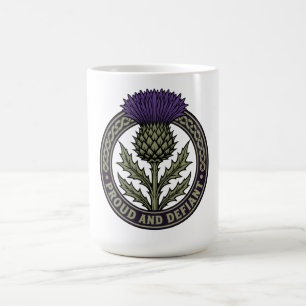 Mug Fier Et Défiant Thistle Écossais Vintage