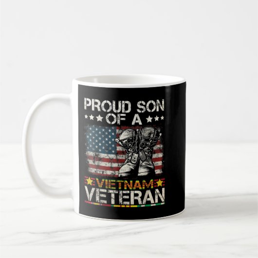 Mug Fier Fils Du Viêt Nam Vétérinaire Drapeau Américai (Gauche)