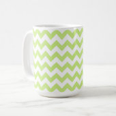 Mug Fier Homeschool Papa Vert et Blanc Chevron (Devant gauche)