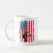 Mug Fier lineman américain Travailleur utilitaire patr (Gauche)