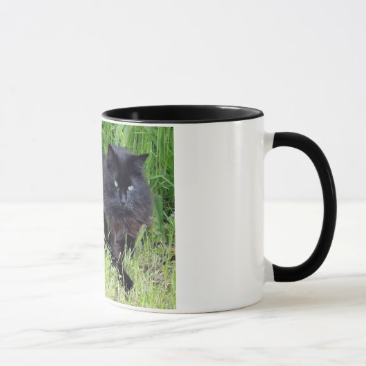 Mug Fier majestueux félin de longs cheveux pelucheux (Droite)