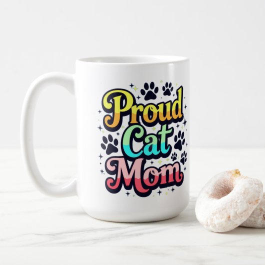 Mug Fier maman de chat (Avec donut)