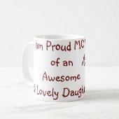 Mug Fier maman d'une fille géniale ajouter nom texte (Devant gauche)