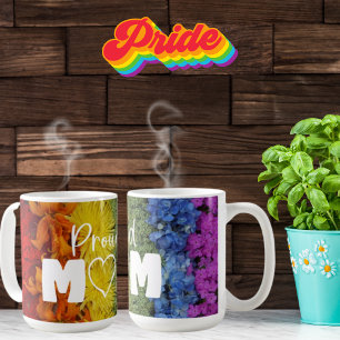 Mug Fier maman Gay pride Arc-en-ciel Floral Drapeau Mu