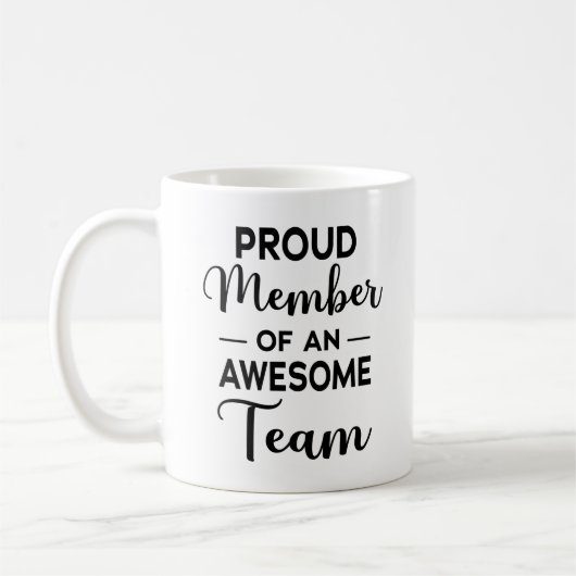Mug Fier Membre d'une équipe géniale, motivation de l' (Gauche)