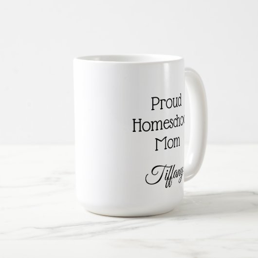 Mug Fier Mère d'école à domicile (Devant droit)