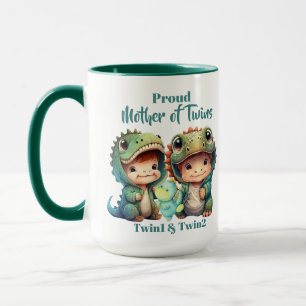 Mug Fier Mère des jumeaux garçons Dinosaur Costumes Ve
