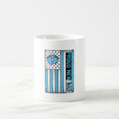 Mug Fier Nouveau Papa Pieds de Bébé Drapeau Vector Des (Centre)
