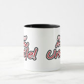 Mug Fier nouvel oncle - Texte rouge et noir (Centre)