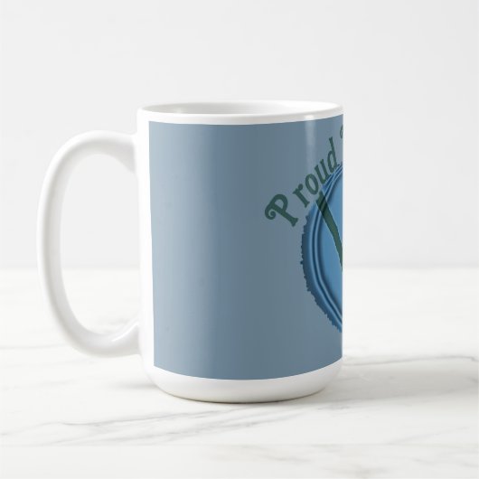 Mug Fier Oiseau Nerd Silhouette Bleu Gris Birder (Gauche)