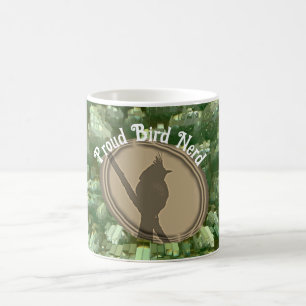 Mug Fier Oiseau Nerd Silhouette Brown Oiseau vert
