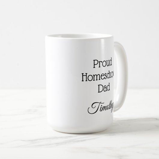 Mug Fier papa d'école familiale (Devant droit)