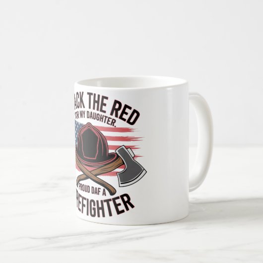 Mug Fier papa d'un pompier (Devant droit)