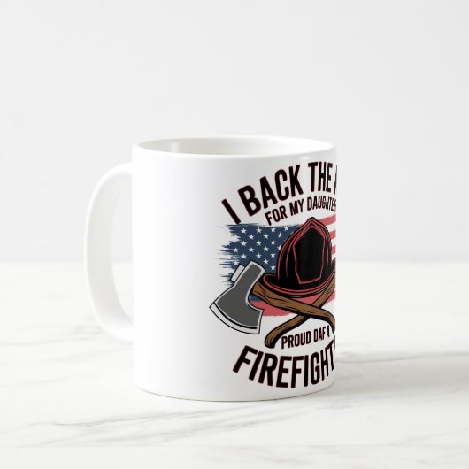 Mug Fier papa d'un pompier (Devant gauche)