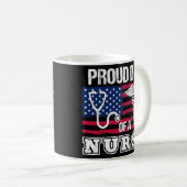 Mug Fier Papa D'Une Infirmière Infirmière Drapeau Amér (Devant droit)