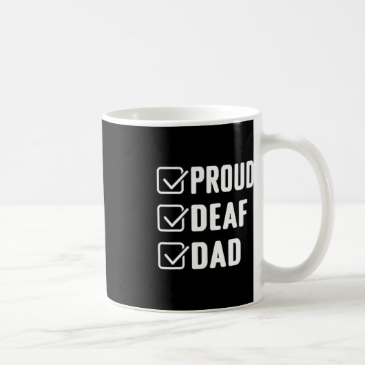 Mug Fier père sourd ASL geste de la main conscience so (Droite)