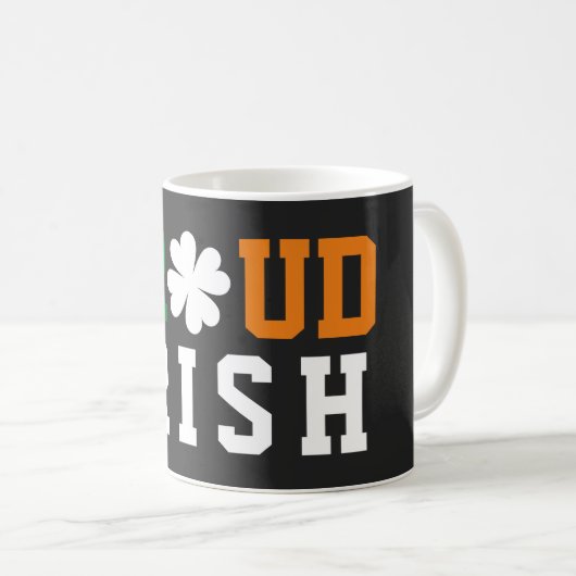 Mug Fier Shamrock irlandais Lucky Clover Citation St P (Devant droit)
