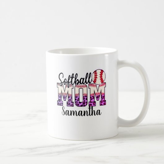 Mug Fier Softball Maman Vie (Droite)