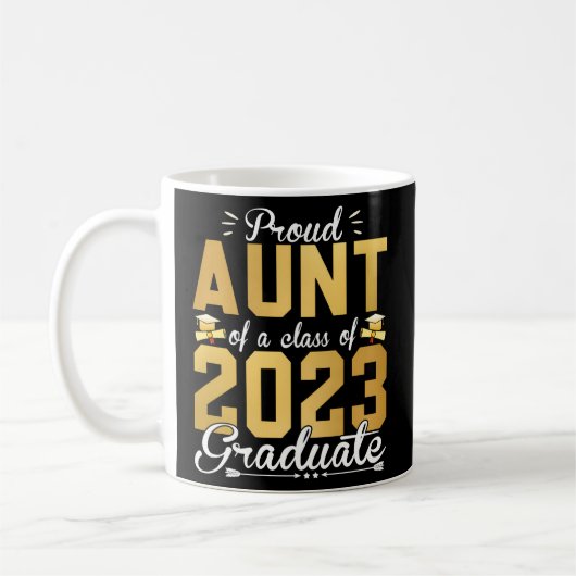 Mug Fier Tante D'Un Diplômé De 23 Ans De 2023 Pour La  (Gauche)