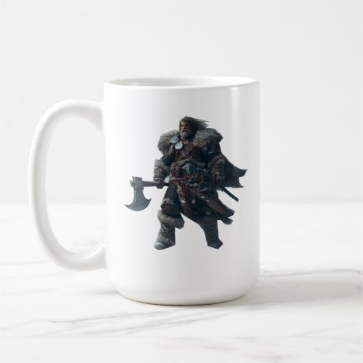 Mug Fierce Barbarian Warrior avec l'Ancien Ax (Gauche)