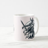 Mug Fierce Valkyrie Warrior - Norse Mythology Line Art (Devant droit)