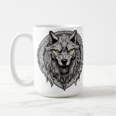 Mug Fierce Wolf Mandala : Symbole de force (Gauche)