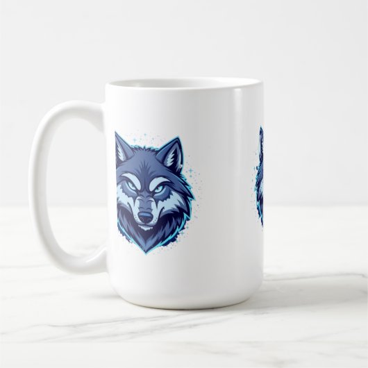 Mug Fierce Wolf – Symbol of Strength and Freedom (Gauche)