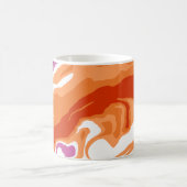 Mug Fière Abstraction de Peinture Coulée Fierté Lesbie (Centre)