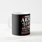 Mug Fière épouse de l'armée Conjoint militaire Jours a (Devant gauche)