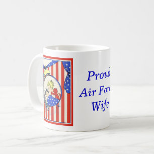 Mug fière épouse de l'armée de l'air design d'impressi