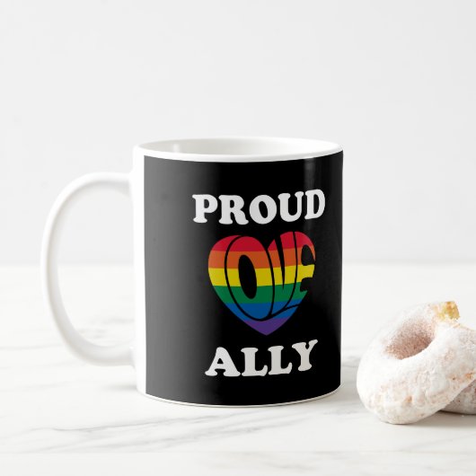 Mug Fière fierté de l'Ally LGBTQ Pride (Avec donut)