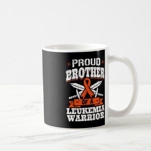 Mug Fière Frère D'Un Guerrier De Leucémie Bro Sensibil (Droite)