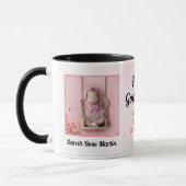 Mug Fière Godmère rose et noir bébé photo (Gauche)