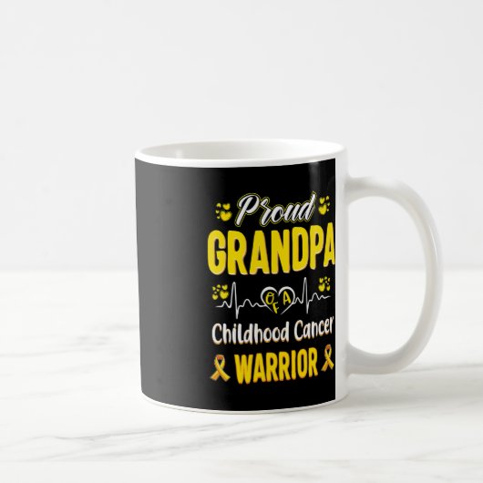 Mug fière Grand-père Cancer de l'enfance guerrière sen (Droite)