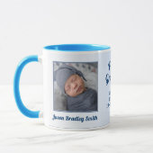 Mug Fière Grand-père Nouveau bébé Photo Bleue (Gauche)