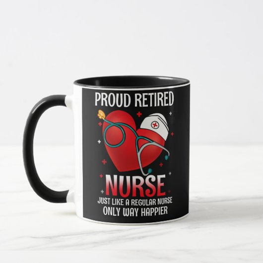 Mug Fière Infirmière Retraitée Comme Une Infirmière Ré (Gauche)