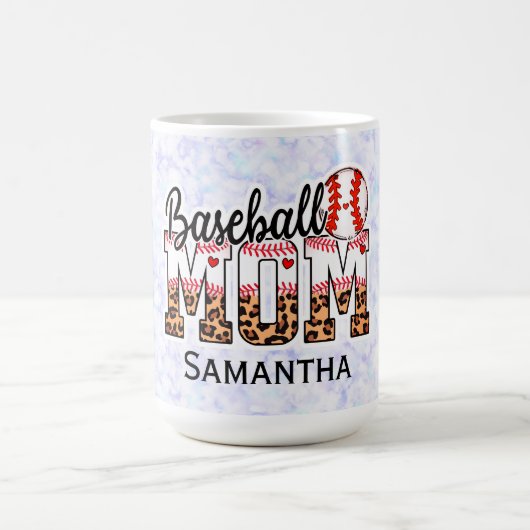 Mug Fière Maman de Baseball - Enthousiaste de la Journ (Centre)