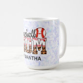 Mug Fière Maman de Baseball - Enthousiaste de la Journ (Devant droit)