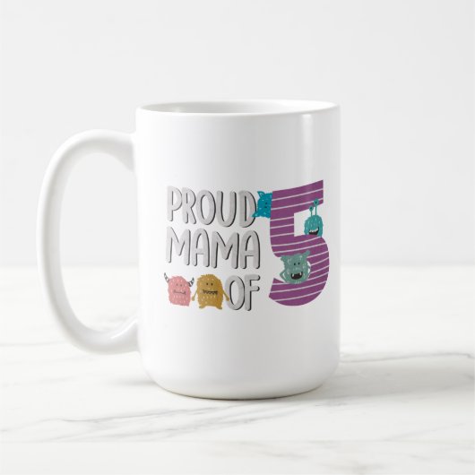 Mug Fière maman des cinq (Gauche)