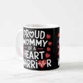 Mug Fière Maman D'Un Guerrier Du Coeur Conscience De L (Devant gauche)